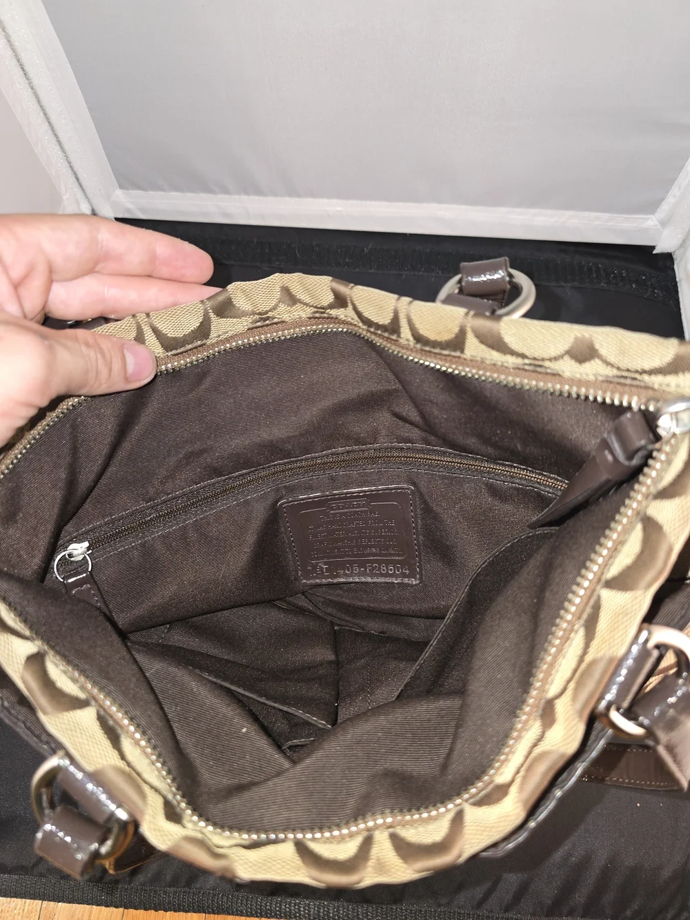 Coach Signature Canvas Tote Bag in Brown